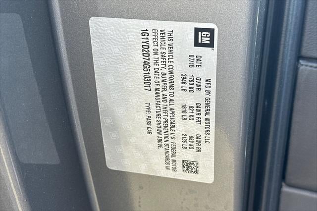 2016 Chevrolet Corvette Stingray 2LT