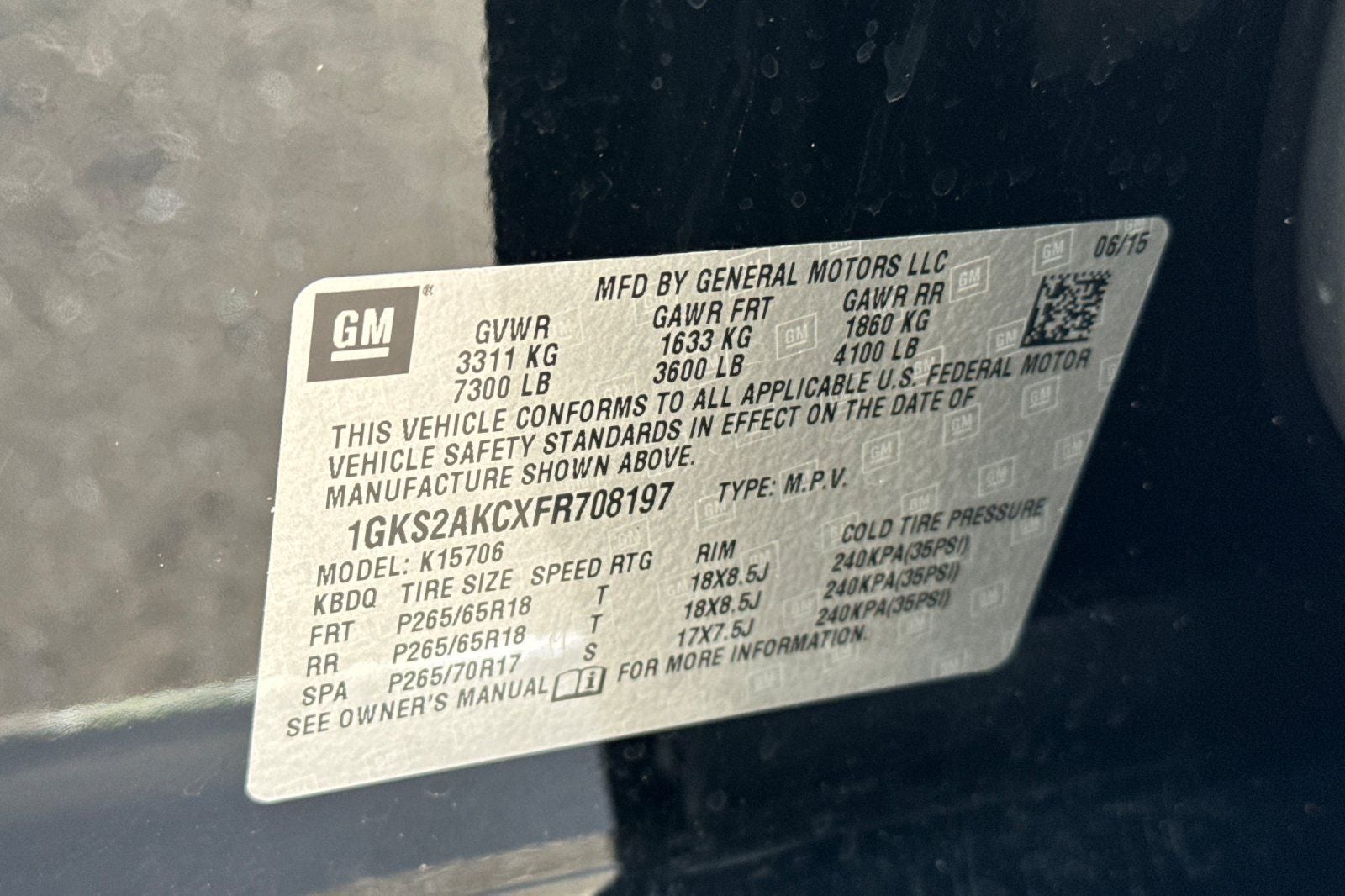 2015 GMC Yukon SLE