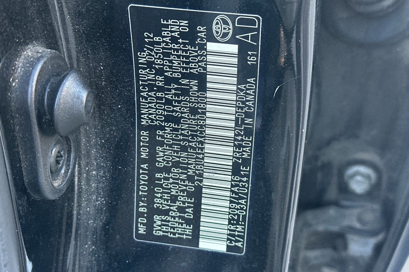 2012 Toyota Corolla L