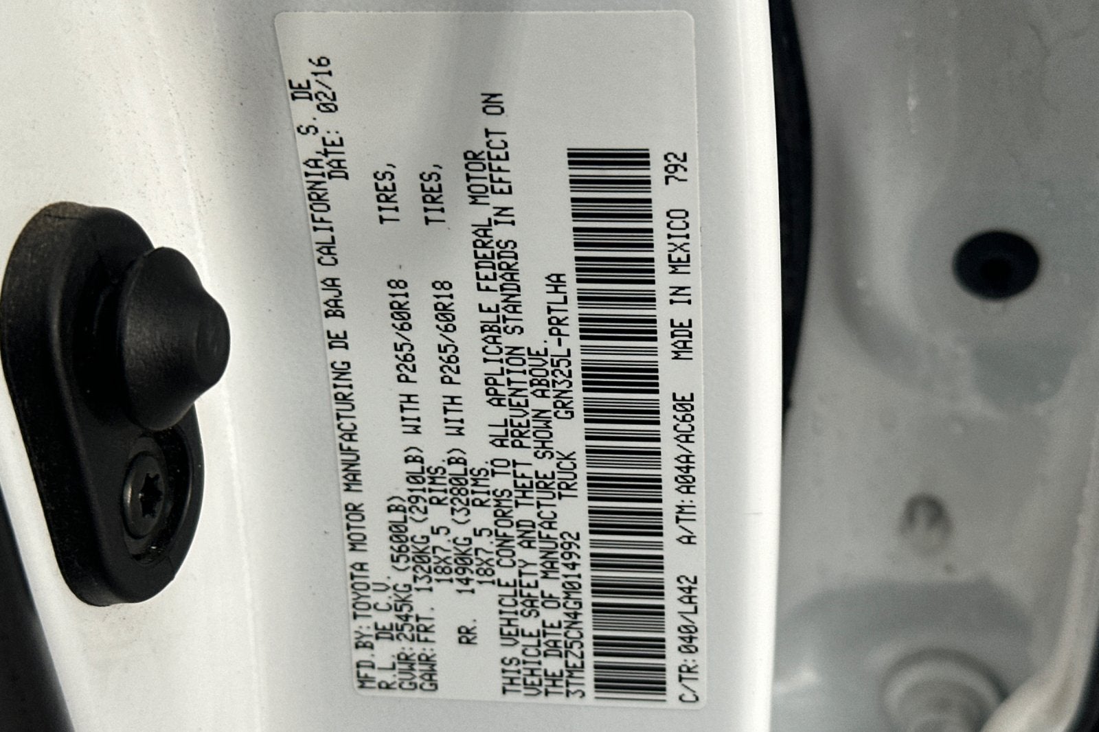 2016 Toyota Tacoma Limited V6