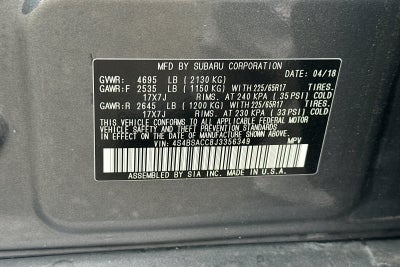 2018 Subaru Outback 2.5i Premium