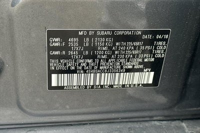 2018 Subaru Outback 2.5i Premium