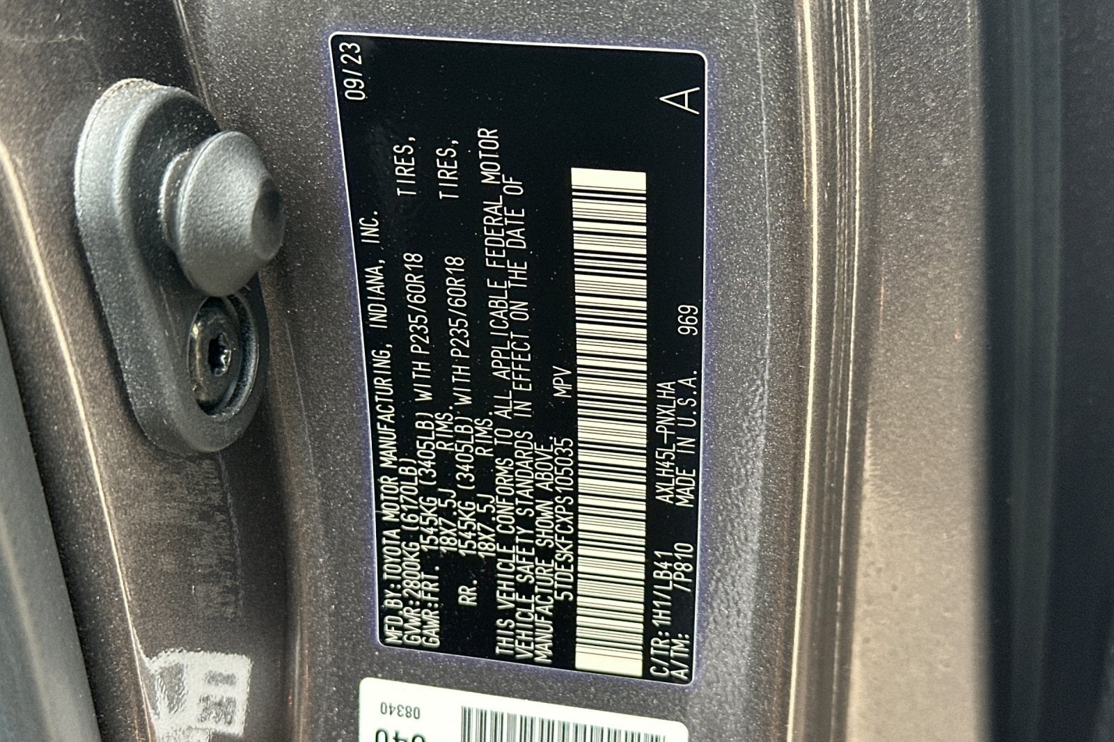 2023 Toyota Sienna Platinum 7 Passenger