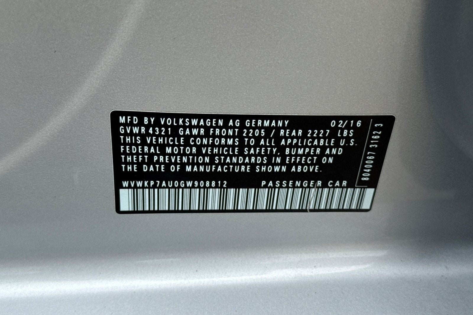 2016 Volkswagen e-Golf SE