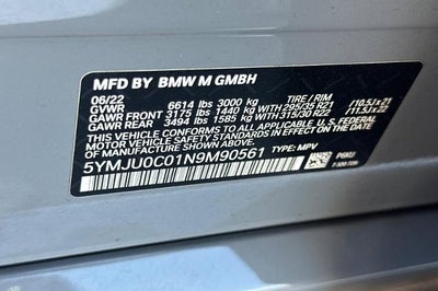 2022 BMW X5 M Sports Activity Vehicle