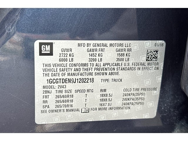 2018 Chevrolet Colorado Z71