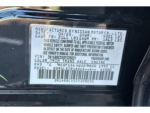 2025 Nissan Sentra SV