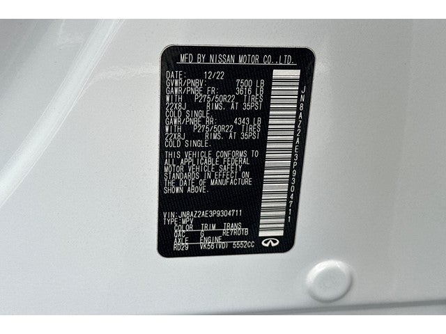 2023 INFINITI QX80 PREMIUM SELECT 4WD