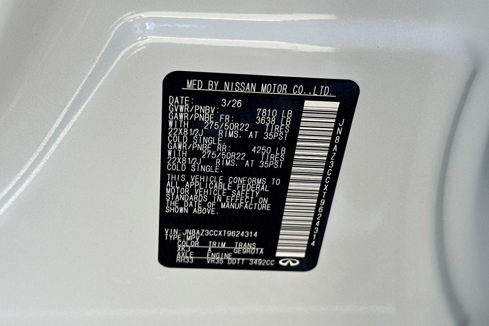 2026 INFINITI QX80 Autograph 4WD