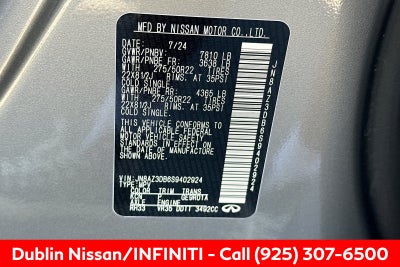 2025 INFINITI QX80 SENSORY